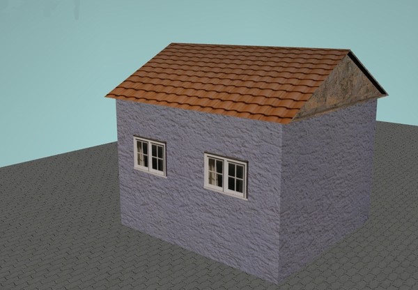 free house games 3d model - house low poly for game by Confusionghost
